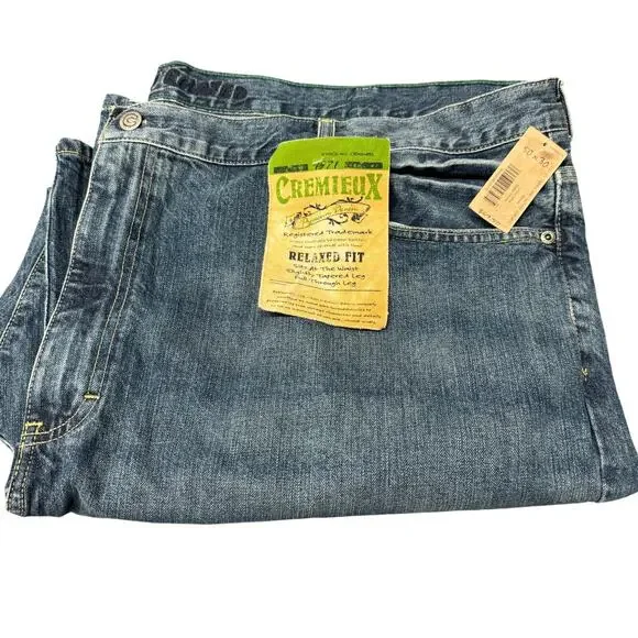 Cremieux Jeans Relaxed Fit Big Man Blue Denim Mens 50x30 ACTUAL‎ NEW