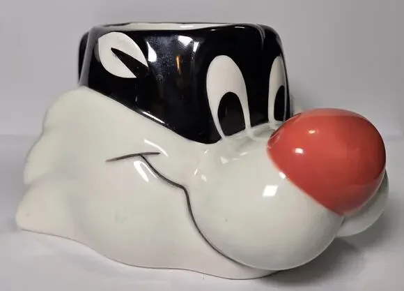 Looney Tunes Sylvester Cat Mug Coffee 1989 Warner Bros Applause Vintage