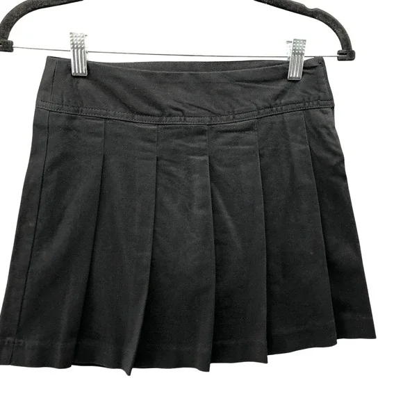 NWT Children's Place‎ Girls Size 10 Black Pleated Skort Uniform Twill Woven