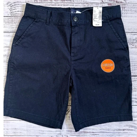 The Childrens Place Boys Chino‎ Shorts New Navy Stretch Husky Size 8
