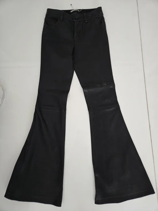 Alice + Olivia Black Leather Pants, Size 0