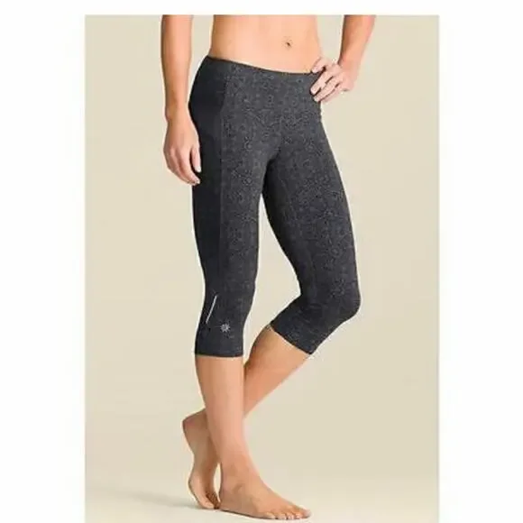 Athleta  Grey Asphalt Starfruit Bare To Run Capri  581373