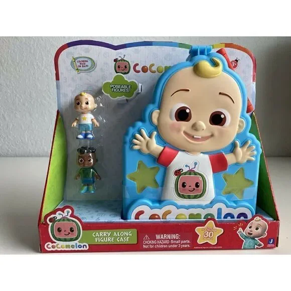 Cocomelon Official Carry Along Figure Case Holds 30‎ Includes 2 Characters New