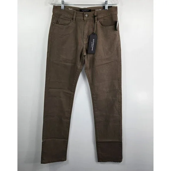 Liverpool Men's Size 30x34 Cub‎ Brown Relaxed Straight Jeans NWT