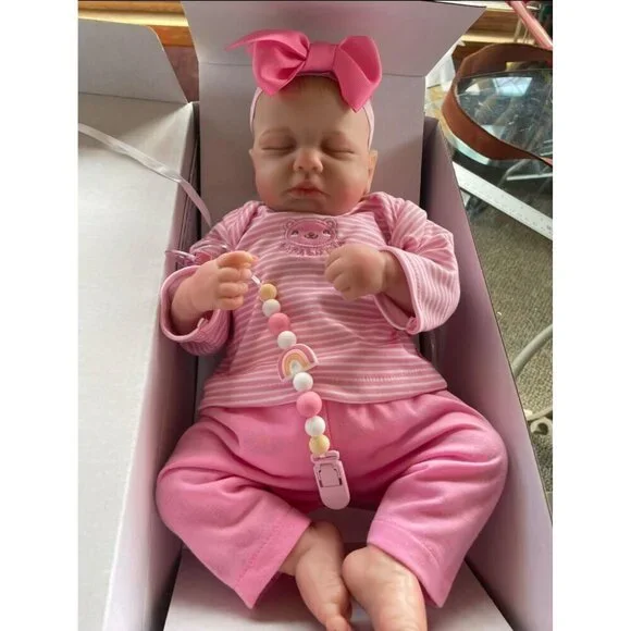 🆕20inch Soft Cloth Body Newborn Baby Dolls Poseable Limbs Real Life Doll Girl