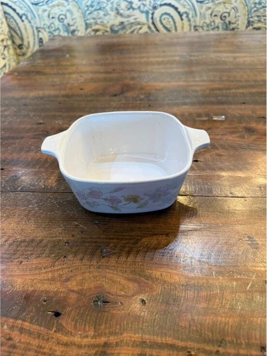 Corning Ware Pastel Bouquet Ceramic Dish