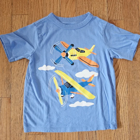 The Children's Place Blue Airplane Graphic Tee 4T