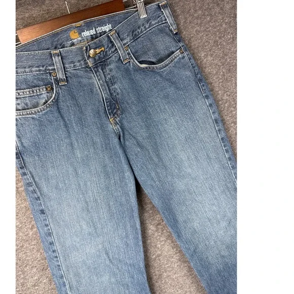 Carhartt Relaxed Straight Leg Jeans Mens‎ 31x30 Medium Wash Blue Denim B320-WTB