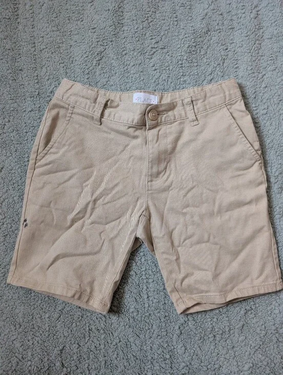 The Children's Place Tan Cotton Chino Shorts School Uniform