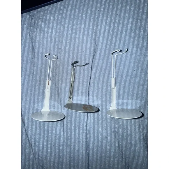 Set Of Three‎ Miniature Doll Stands Vintage