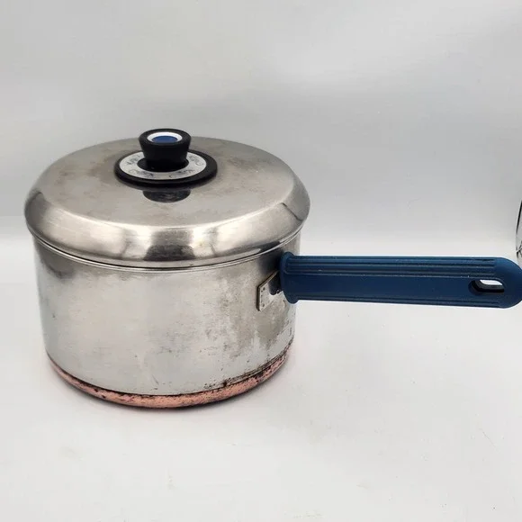 Vintage Revere Ware 1801 Copper Clad 4 Quart Saucepan w Lid Riverside CA