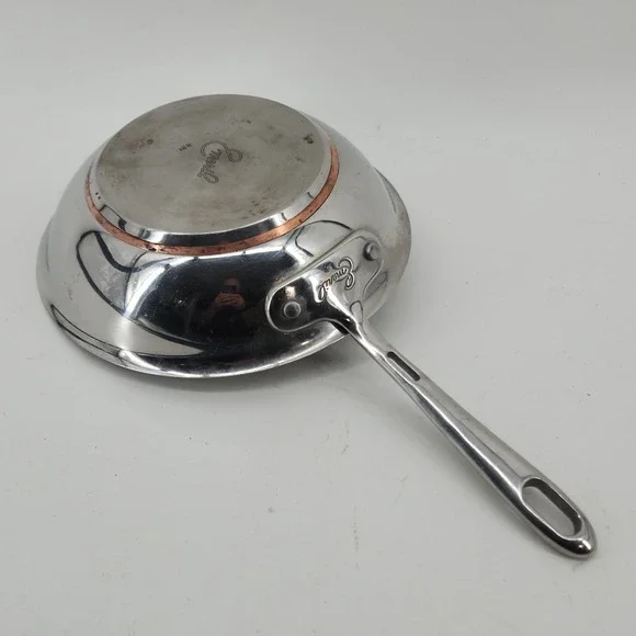 Emeril 8 Inch Stainless Steel Copper Core Base Skillet Fry Pan Silver Cookware