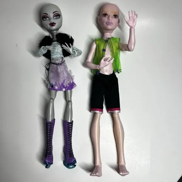 Monster High Create-A-Monster CAM Gargoyle Girl & Vampire Boy Dolls Lot