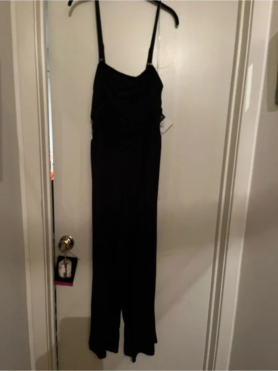 Ava & Viv Black Sleeveless Jumpsuit with Adjustable Straps