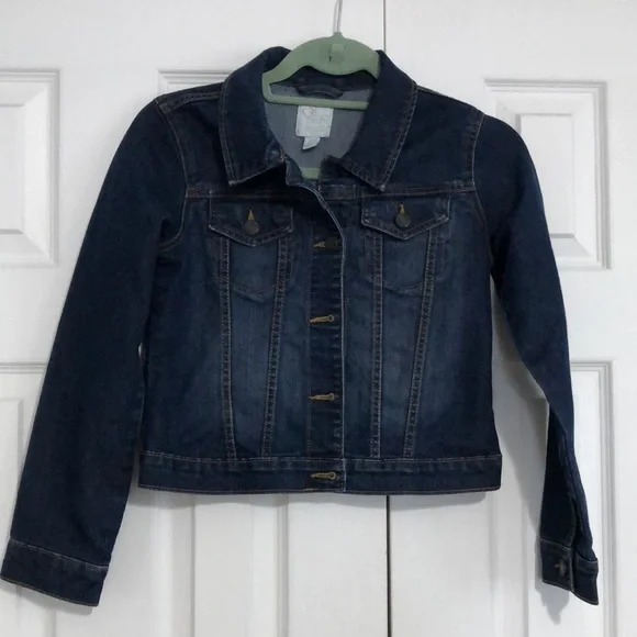 Children’s place denim blue‎ Jean jacket size large 10/12 girls