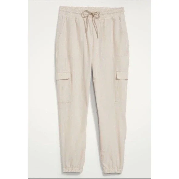 Old Navy StretchTech Cargo Jogger Pants Beige 2XL Plus Quick Dry Women's