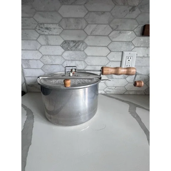 High Temperature Theater II Popcorn‎ Popper Aluminum Stovetop Pot Hand Crank
