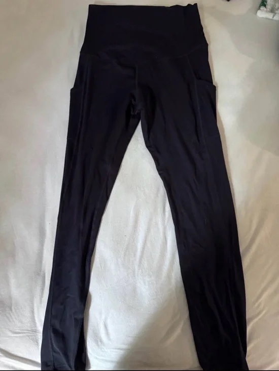 Quince Navy Blue Maternity Leggings