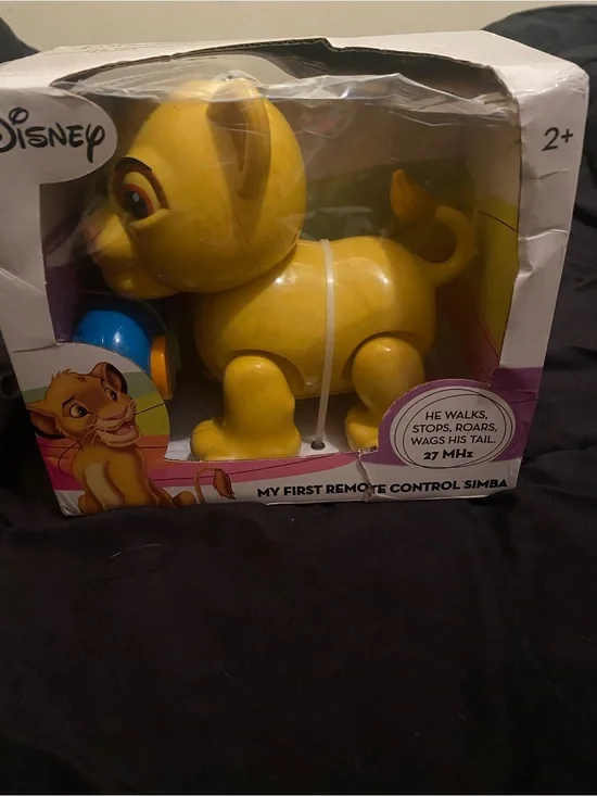 Disney Yellow Simba Remote Control Walk-Along Toy