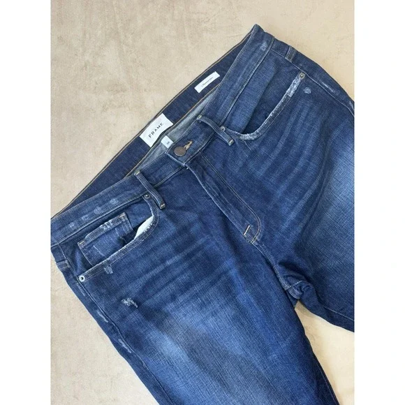 Frame L'Homme Slim Jeans Mens 36X30 Bue Stretch Denim Straight Leg Pants‎