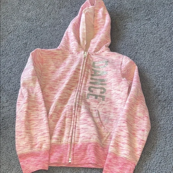 The Children's Place Pink Zip-Up “Dance” Hoodie Jacket