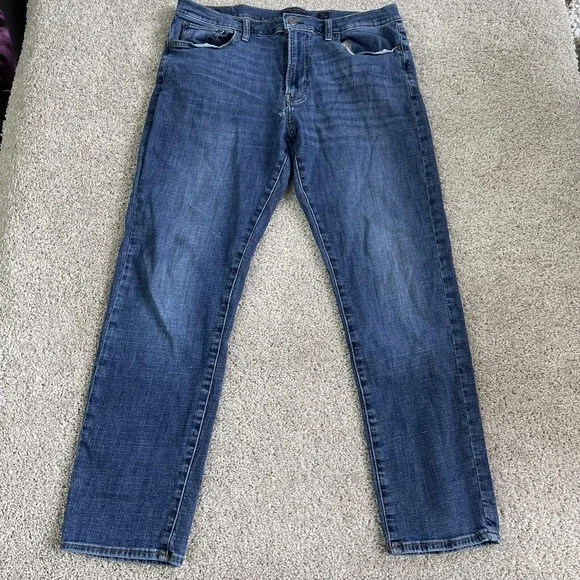 Lucky Brand 410 Athletic Slim Jeans Mens 36x32 Medium Wash Blue Denim Tapered