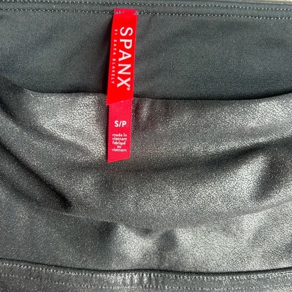 SPANX Faux Leather Leggings‎ Women’s Size S Small Black