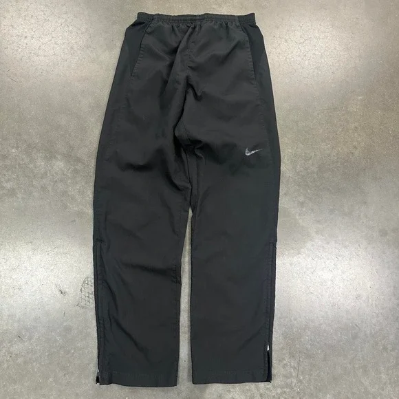 Vintage Y2K Nike Track Pants w ankle zip and leg perforations Size Medium