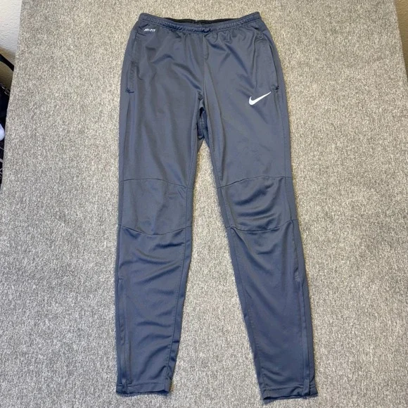 Nike Dri-FIT Soccer Training Pants Gray Tapered Joggers 619235-084 Mens Medium