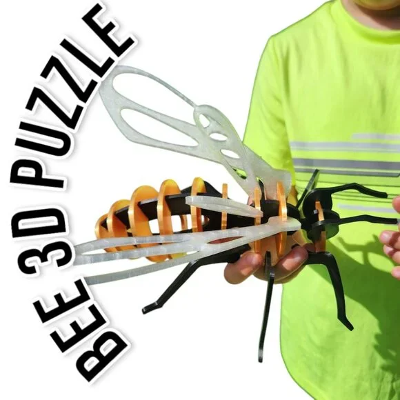 Bee Model Honeybee 3D Puzzle Honey Bees Classroom Science STEM Craft Insect Bugs