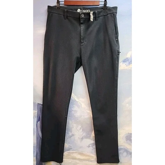 Vuori Mens 36 ' The Rise The Shine' Zip-fly Pant  Charcoal