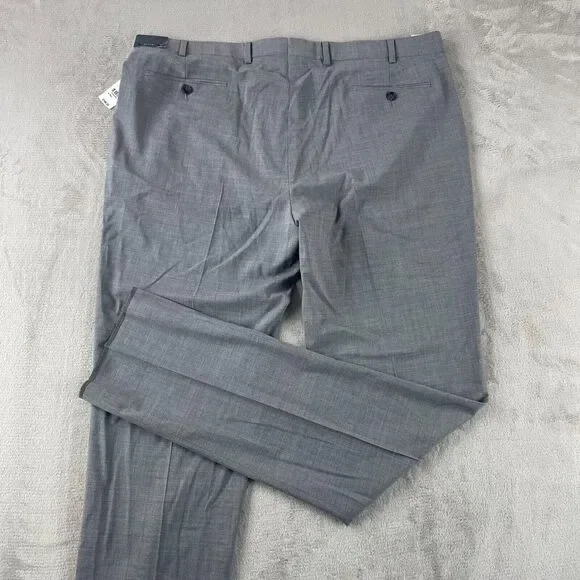 Brooks Brothers BrookScool Pants‎ Men 42x36 Grey Wool Reda Regent Fit Unhemmed
