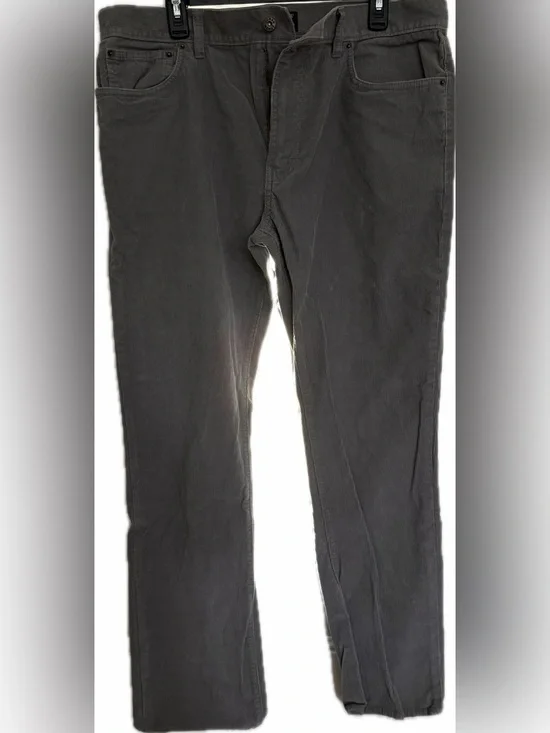 36x32 J. Crew The Sutton Men's Light Gray Corduroy Pants