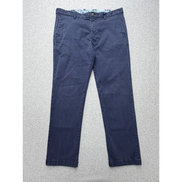 Tommy Bahama Mens 36x30 Blue Stretch Chino Pants Straight‎ Casual