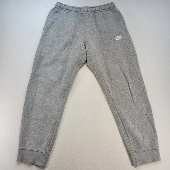 Nike Joggers Mens Large Gray Sportswear Club Fleece Tapered Sweatpants