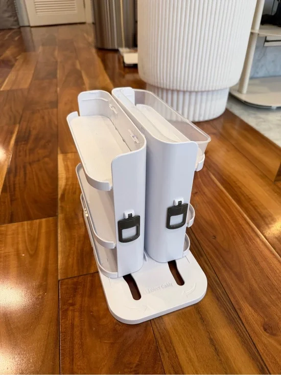 White Rotating Kitchen Storage Organizer - Compact Spice & Pantry Caddy
