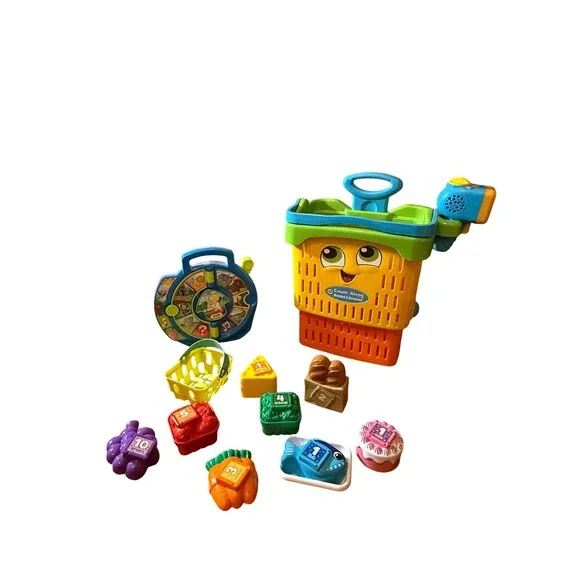 Leap Frog Count Along Basket And Scanner w/ 8 Grocery & Fisher-Price See n' Say