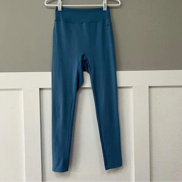 Gymshark Power Regular Leggings in Coastal Blue