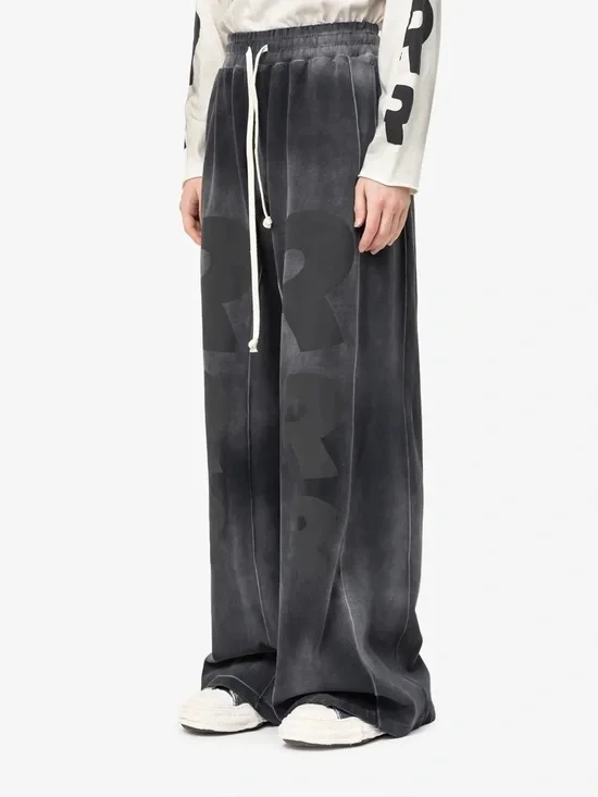 NWT Rivington Roi Rebis Fade Faster Flight Washed Black Sweatpants, Sz Large