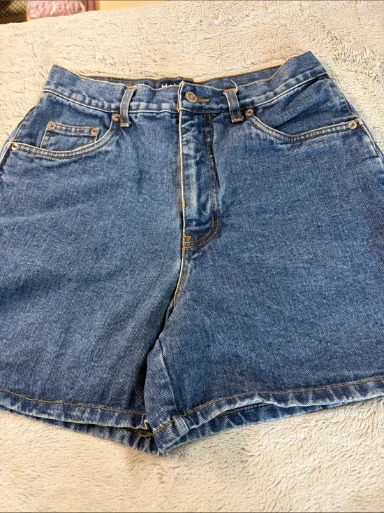 Y2k Halston high waisted jean shorts
