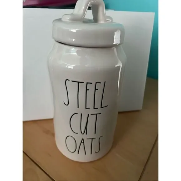Rae Dunn STEEL CUT OATS Canister