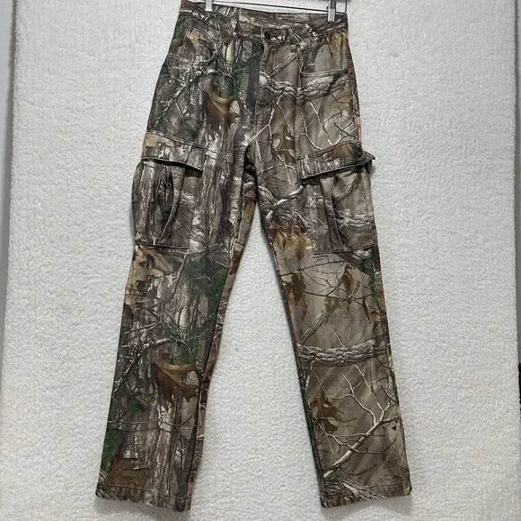Cabelas Real Tree Men's REG Camo Hunting Cargo Outdoor Pants Size‎ 30
