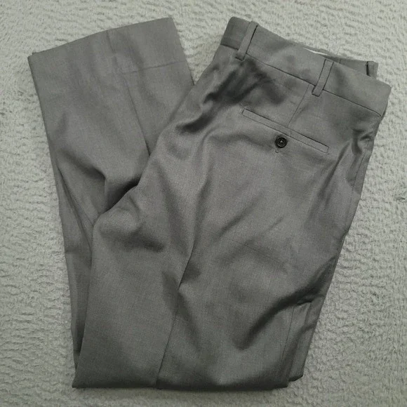 Peter Millar Gray Super 130s Wool Dress Pants Mens 38‎ (36x27.5) Made in Italy