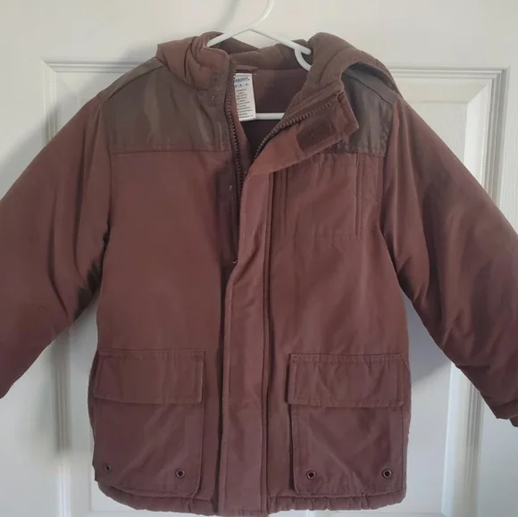 Gymboree Hooded Puffer Jacket in Brown