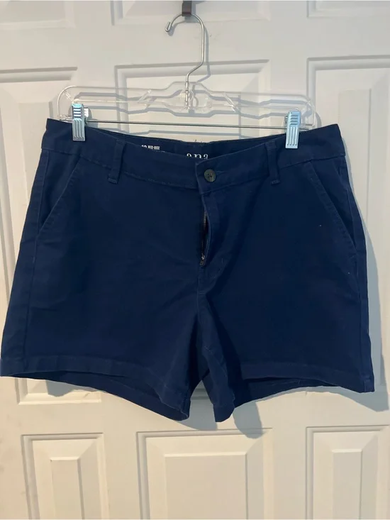 a.n.a Navy Cotton Chino Shorts