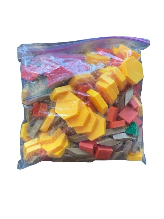 Pattern‎ Blocks Lot For Math Geometry 2.68 Lbs Plastic Shapes Unknown Count