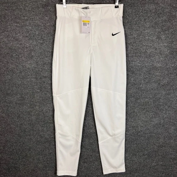 NEW Nike Baseball Pants Mens Small White  Dri-FIT Tapered Athletic