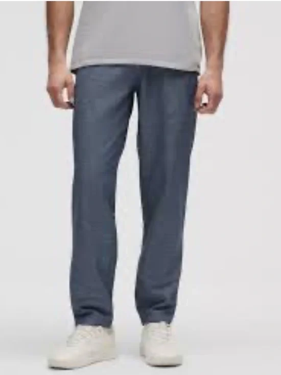 Lululemon LuluLinen Pull-On Pant Heather club blue size L