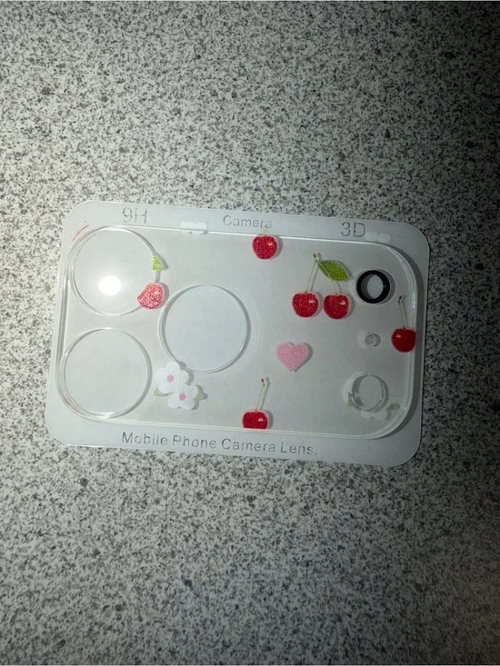 Clear Cherry Camera Lens Protector for Mobile Phone