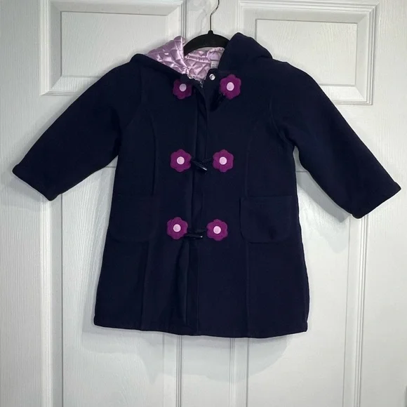 Gymboree Girls Pink Pea Coat -Triple Button Front closure - Sz. medium (4 Years)